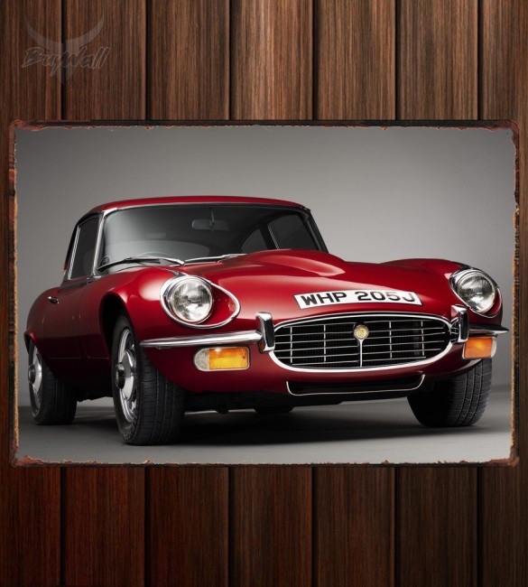 Металлическая табличка Jaguar E-Type V12 Fixed Head Coupe (Series III)